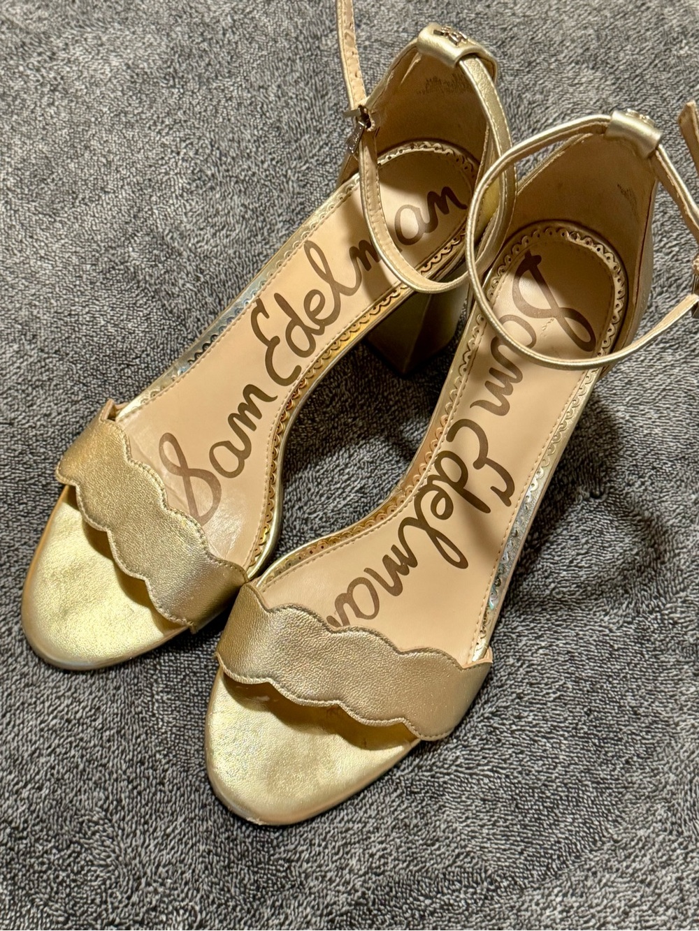 Sam Edelman Odila Gold Ankle Strap Sandals